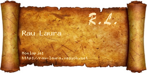 Rau Laura névjegykártya